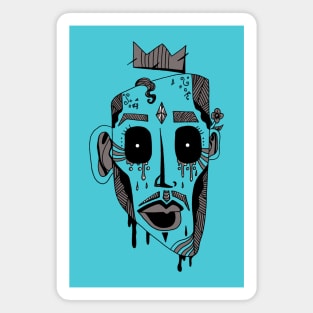 Blue Grey Strange King Juan Magnet